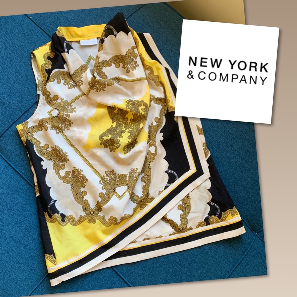 Scarf-inspired sleeveless top